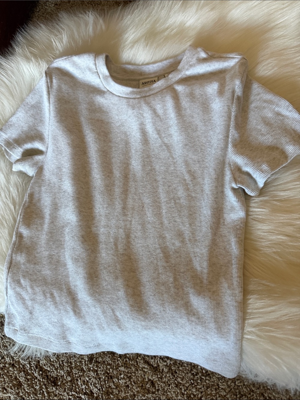 Aritzia Kids Light Heather Gray Short Sleeve Tee